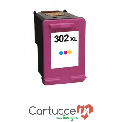 Cartuccia compatibile Hp F6U67AE / 302 XL colore ad alta capacità •  CartucceIn